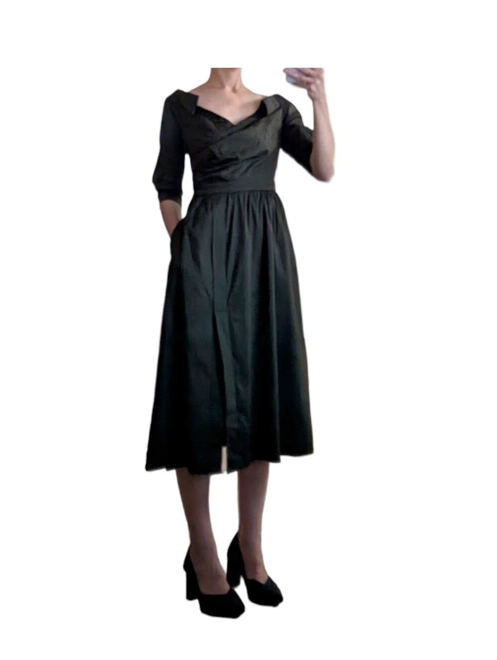 White House Black Market Midi Off Shoulder Dress